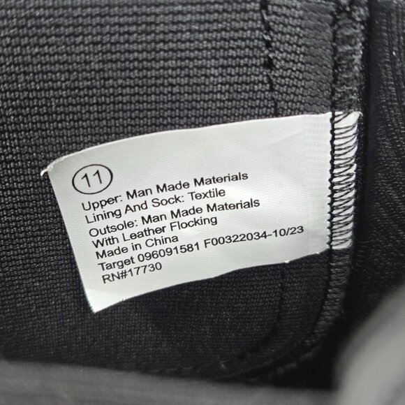 a new day Black Chelsea Ankle Rain Boots Size 11 With Elastic Gussets & Pull Tab - Picture 3 of 10